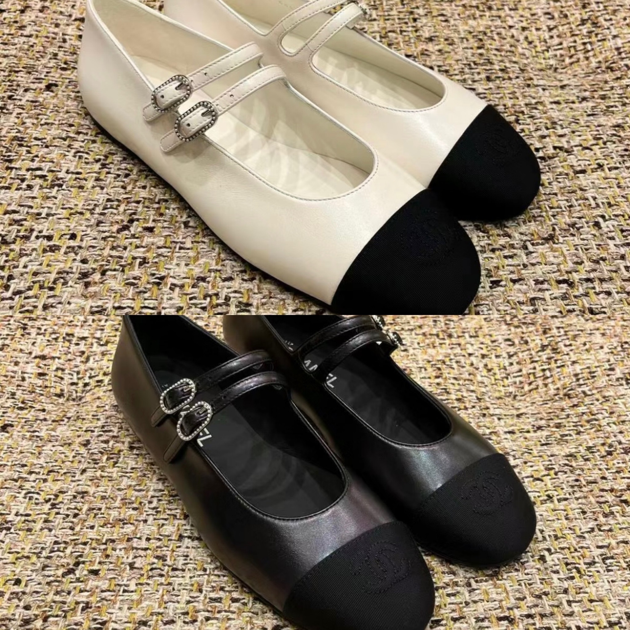 2ストラップが大人ガーリーと高級感 CHANEL バレエシューズ