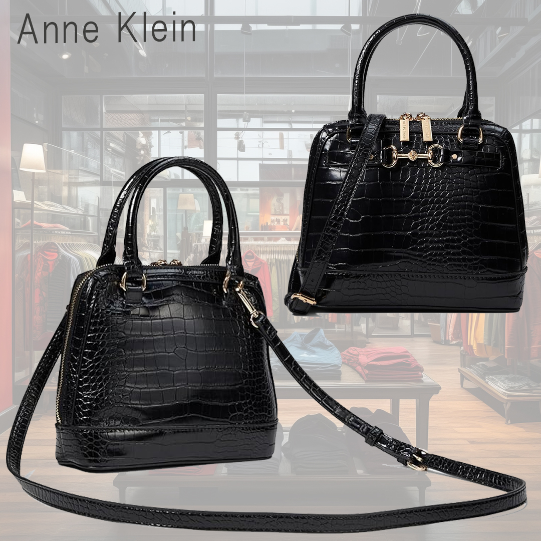 【Anne Klein】クロコ ミニ ホースビット トップ