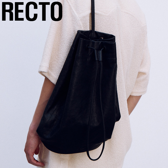 レクト RECTO GOAT LEATHER VINTAGE BUNDLE BAG BLACK レクト RECTO GOAT LEATHER VINTAGE BUNDLE BAG BLACK