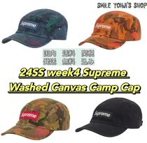 ★24SS WEEK4★Supreme Washed Canvas Camp Cap