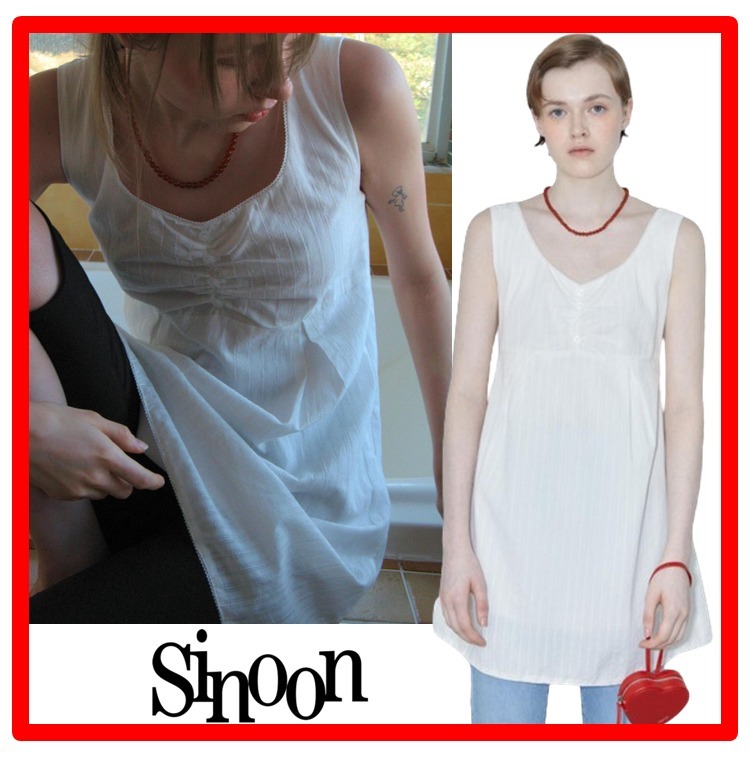 ☆韓国の人気☆【sinoon】☆LACE SLEEVELESS DRES.S☆関税込☆