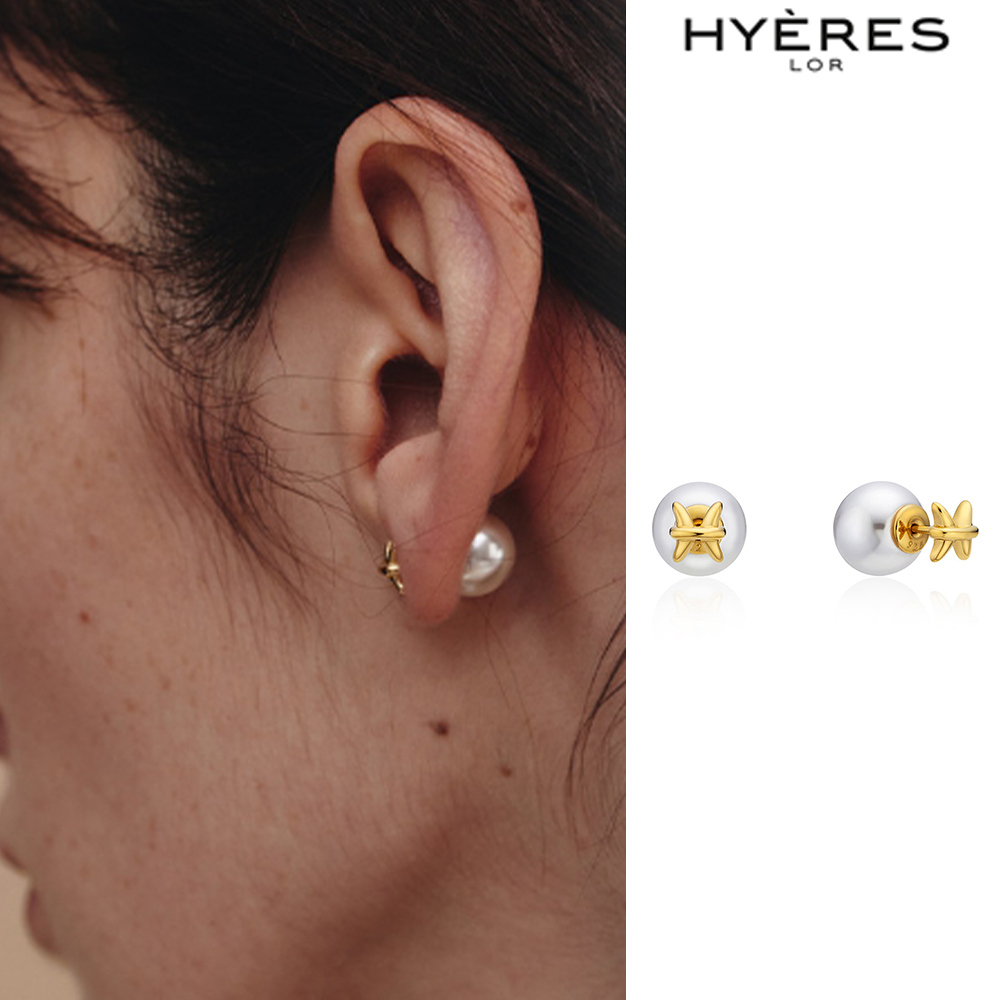 【HYERES LOR】24SS★ Aceh Silver (Y) Pearl Ball Earrings