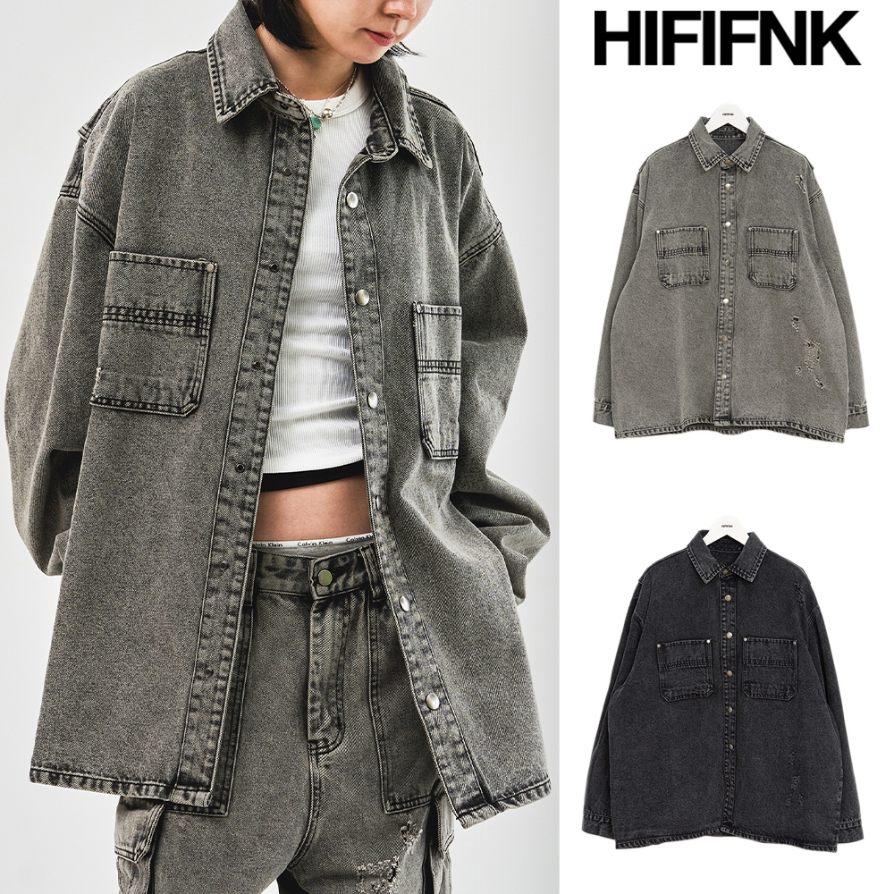 【HI FI FNK】Sord Washed Denim Jacket