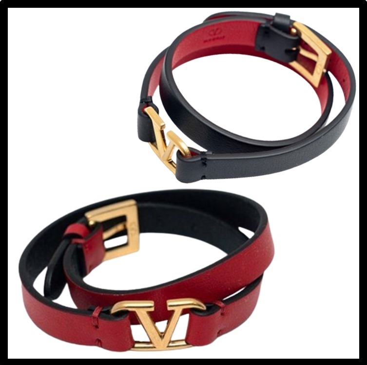 ★関税込★VALENTINO★女性 Vロゴ ラップアラウンドブレスレット