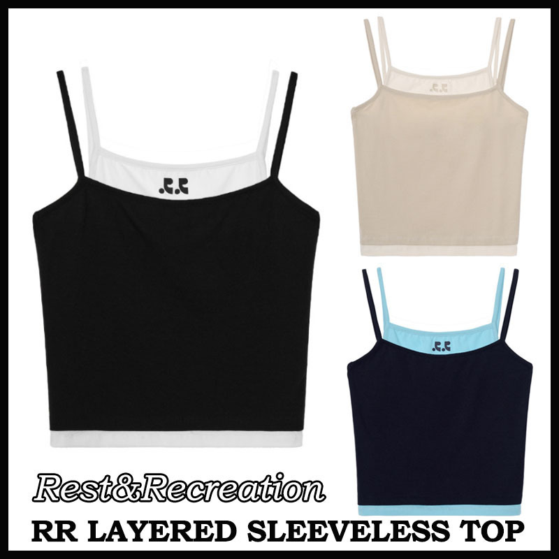 【REST&RECREATION】 RR LAYERED SLEEVELESS TOP