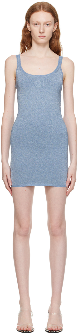 【関税込み】alexanderwang.t ブルー タンク ミニワンピース