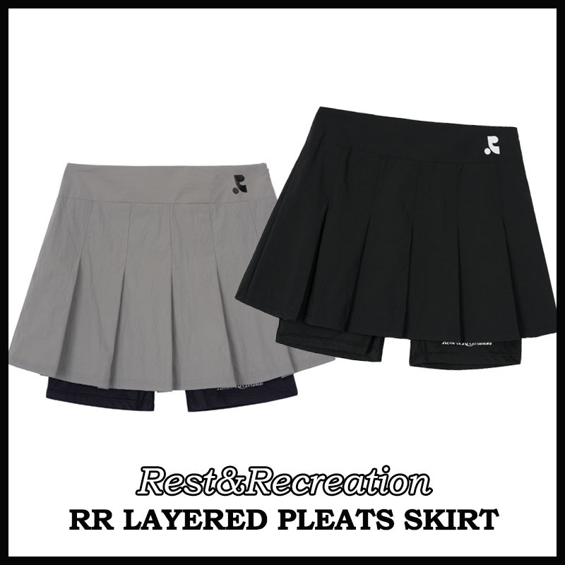 【REST&RECREATION】RR LAYERED PLEATS SKIRT