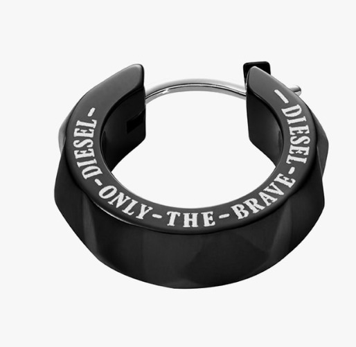 ★DIESEL★ディーゼル スタッドロゴ フープ シングル ピアス DIESEL ディーゼル 片耳ピアス ピアス メンズ レディース
