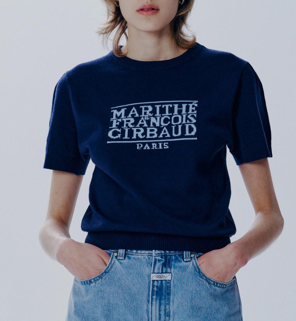Marithe☆[正規品] W CLASSIC LOGO HALF KNIT 5COLOR ニット
