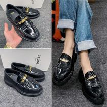 CELINE フリンジ付きホワイトローファー ブランド箱&巾着