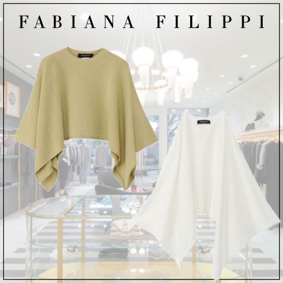 [FABIANA FILIPPI] スパンコール付きケープ