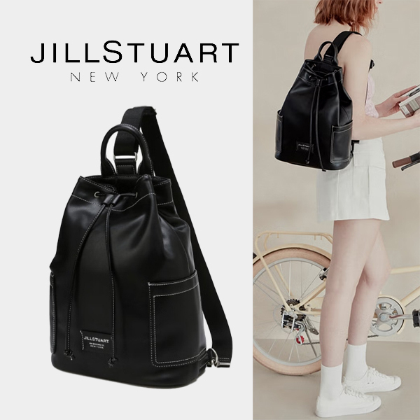 【JILLSTUART】ビーガンレザーステッチスリングバック★EMS発送