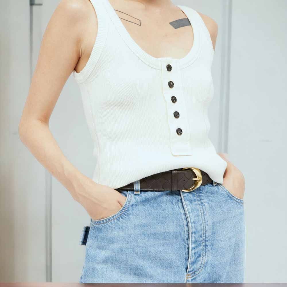 BOTTEGA VENETA イントレチャートレザーベルト