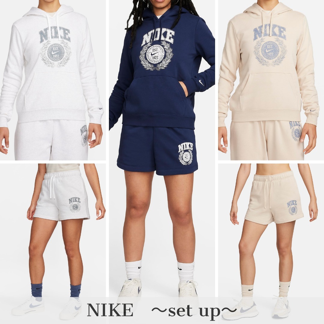 セットアップ☆【NIKE】フリース フーディ ＋ ショートパンツ