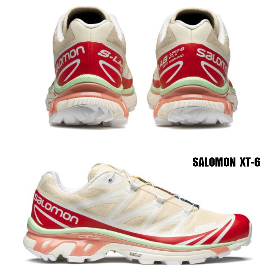 SALOMON★XT-6★兼用★SHORTBREAD/POPPY RED/GREEN ASH