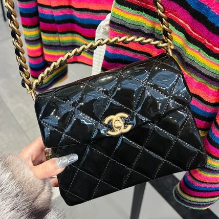 【CHANEL】シャネルフラップバッグ★ Flap★ショルダーバック トップハンドル フラップバッグ 2WAYバッグ 黒/ゴールド金具