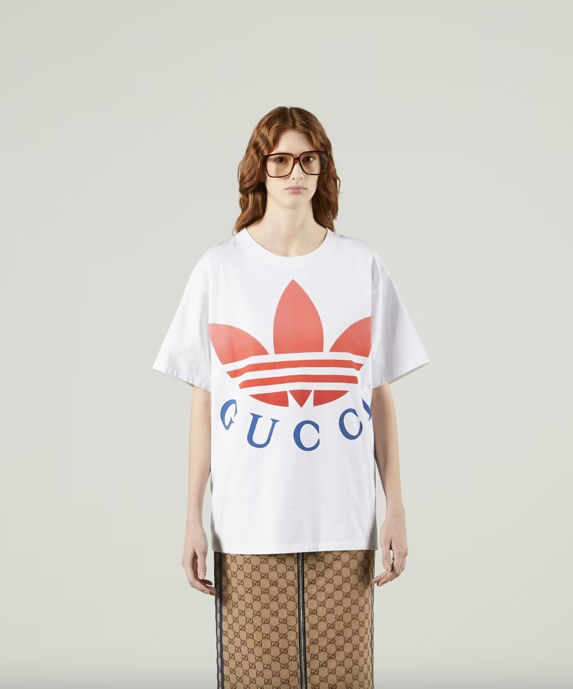 ショッパー付 グッチ adidas x Gucci コットン Tシャツ XXS