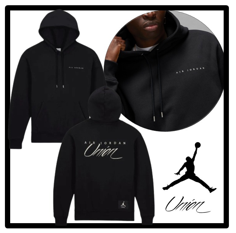 ★関税込★NNIKE x UNION★JORDAN フリースフーディ BLACK