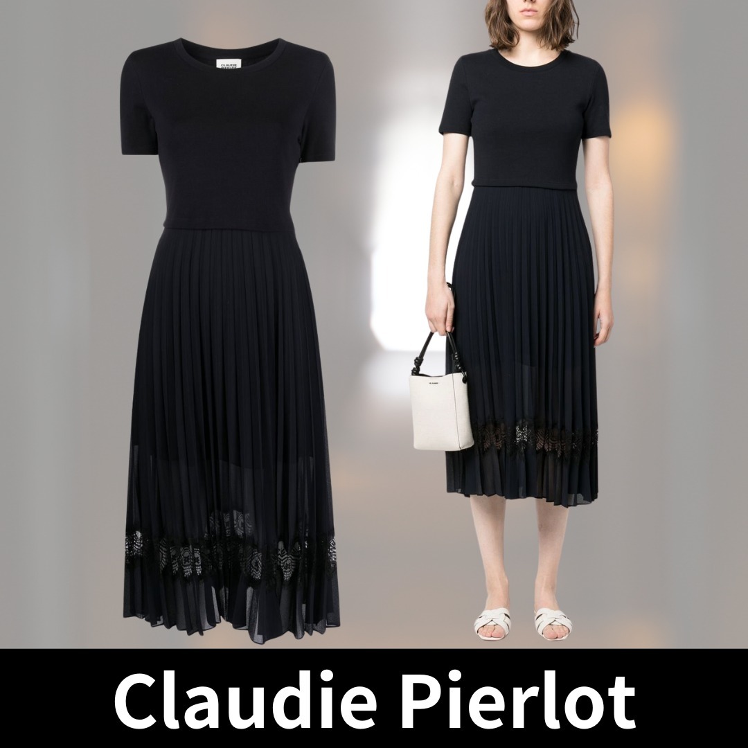 Claudie Pierlot ★ プリーツスカート 半袖ドレス