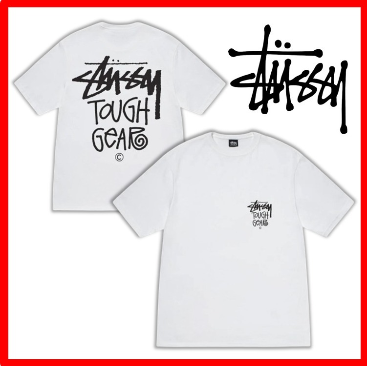 ☆韓国の人気☆【Stussy】☆Tough Gear TEE☆White☆