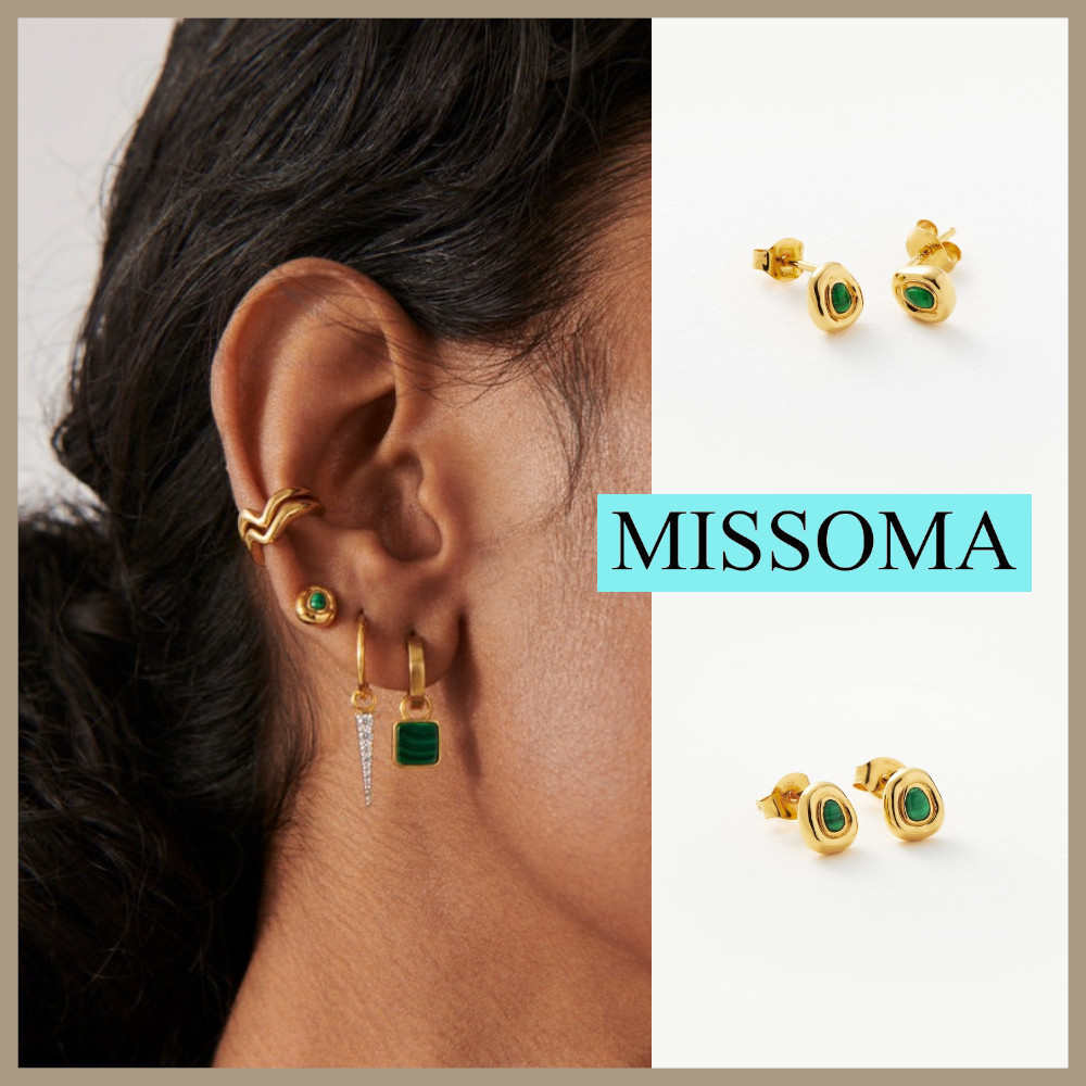 ★MISSOMA★ MOLTEN GEMSTONE スカルプチャー スタッド ピアス