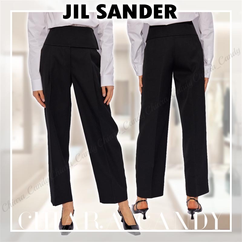 【24SS】JIL SANDER_woman / ウール ワイド パンツ / Black