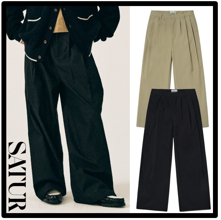☆送料・関税込☆SATUR★(W) Bliss 3-Tuck Wide Chino Pants★
