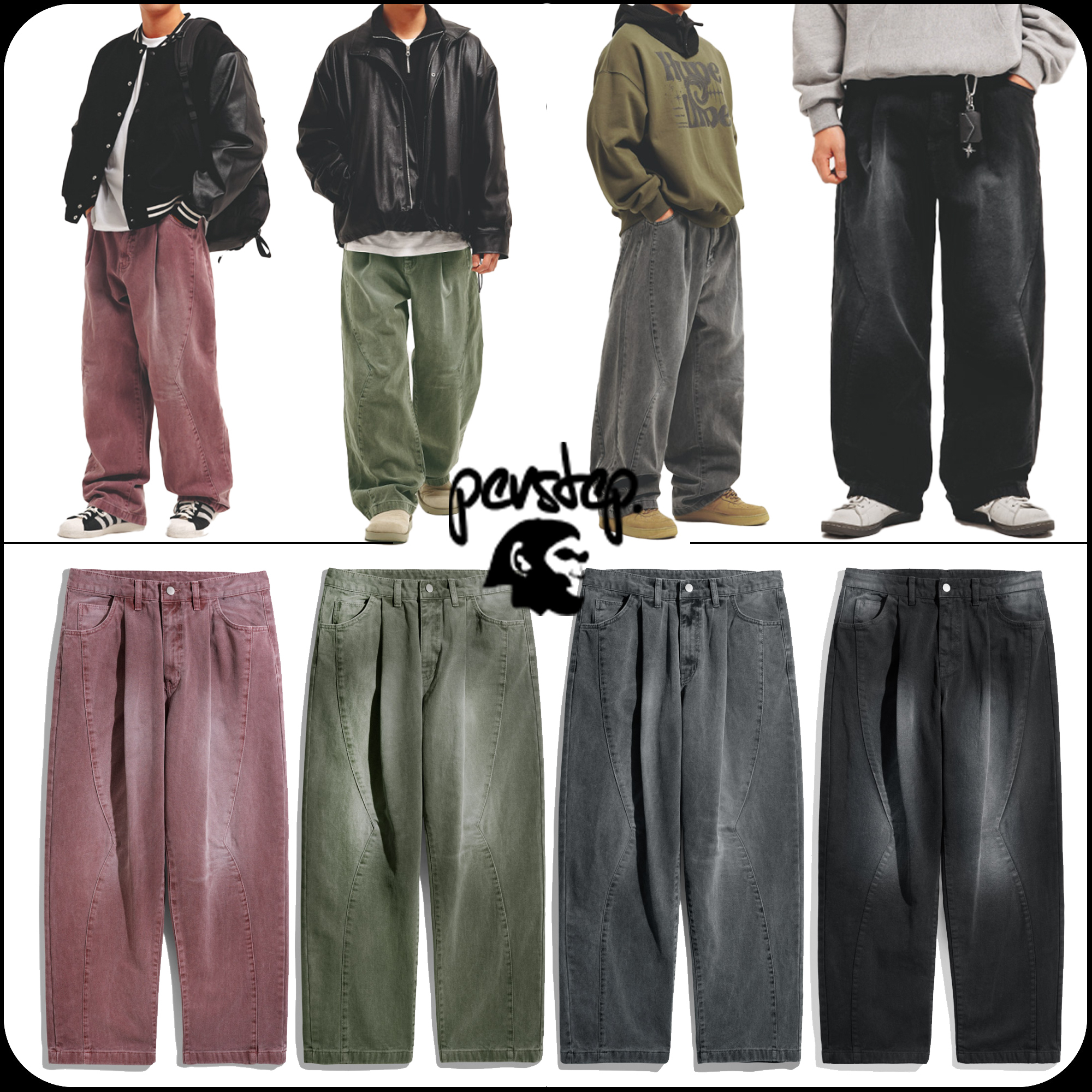 [PERSTEP]★CORNER PIGMENT PANTS