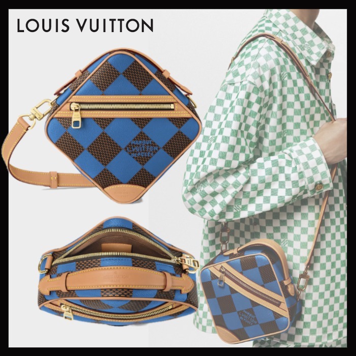 Louis Vuitton《チェスメッセンジャー》青 ダミエ レザー 直営店