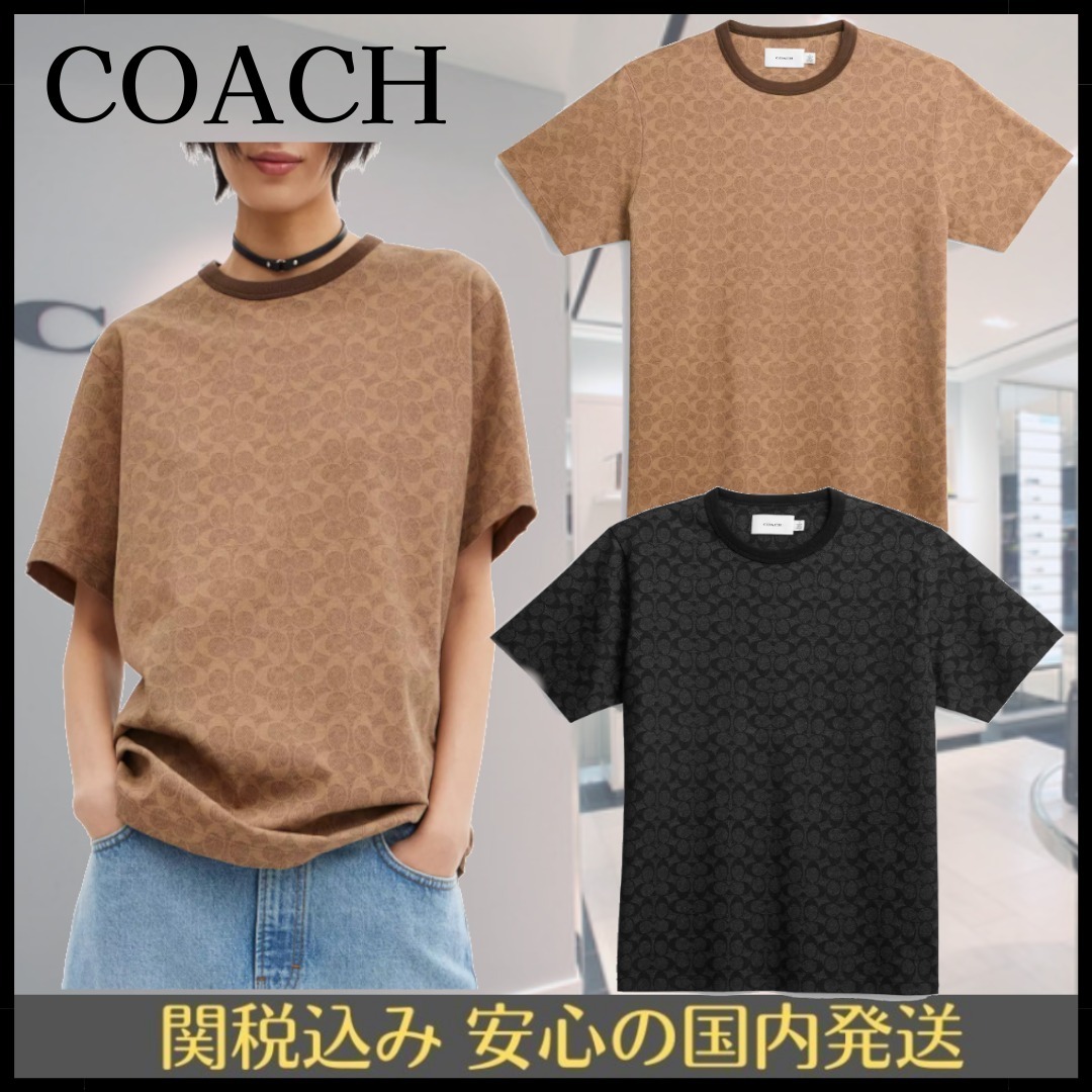 すぐ届く 新作【COACH】エッセンシャル シグネチャー Tシャツ
