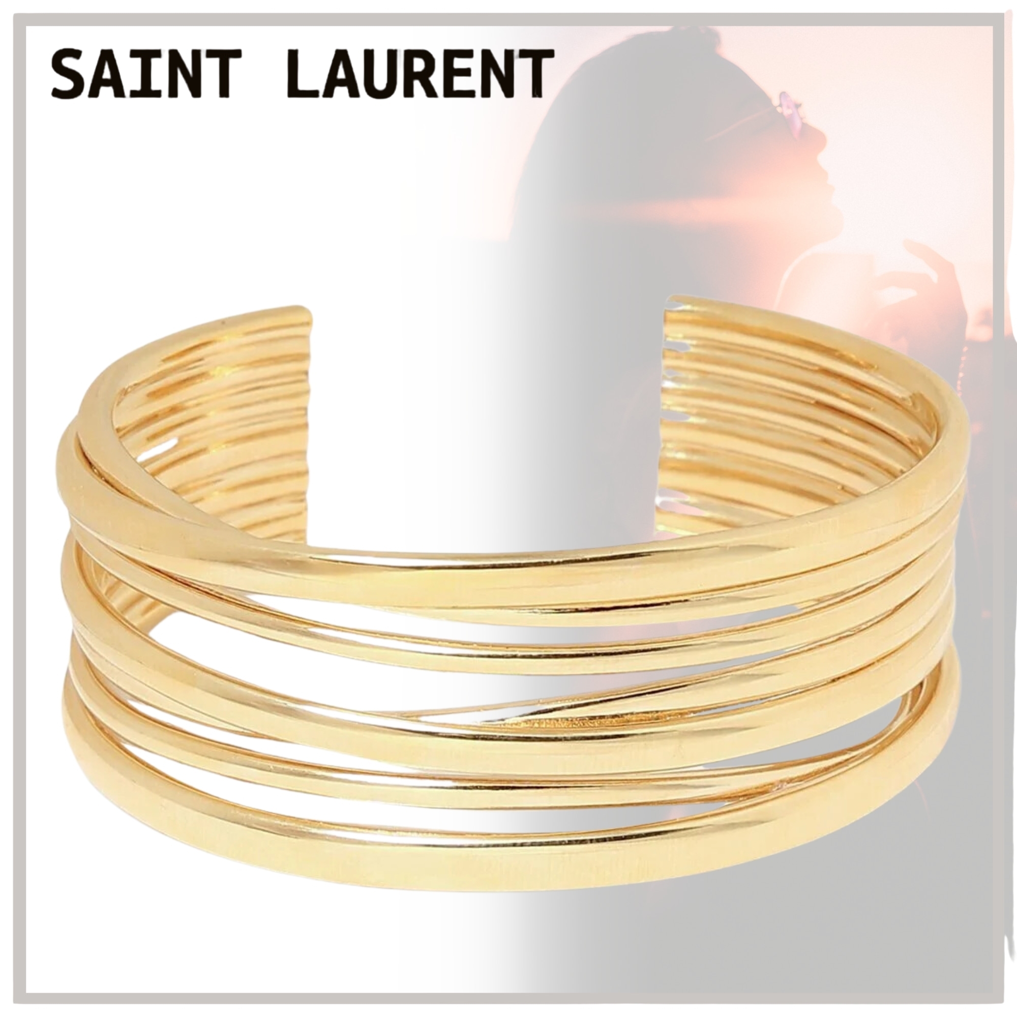 ゴージャス【SAINT LAURENT】マルチワイヤー ブレスレット 24SS