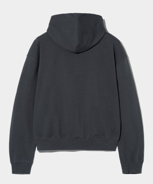 [SATUR] Rivet Applique Pocket Logo フーディー ☆送料込☆ ☆SATUR☆Rivet Applique Pocket Logo Hoodie☆送料・関税込