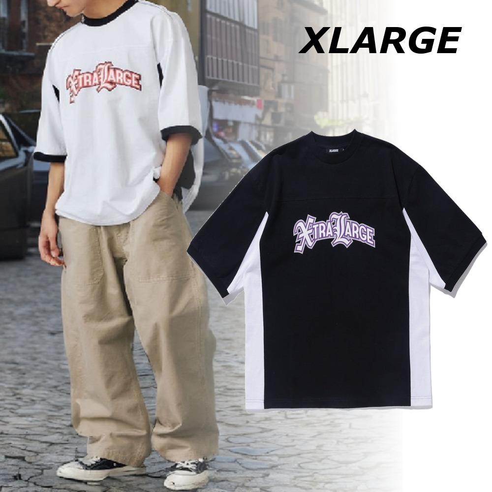 XLARGE☆グラフィックプリント 2トーンカラー シャツ