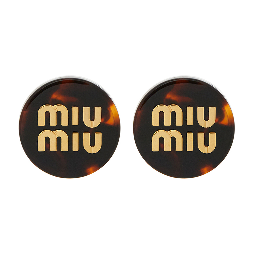 《MIU MIU》 5IO104 2CPX F03OW プレックス イヤリング