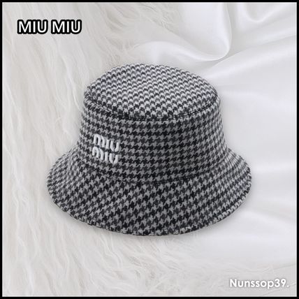 チェック バケットハット MiuMiu(ミュウミュウ) ハット