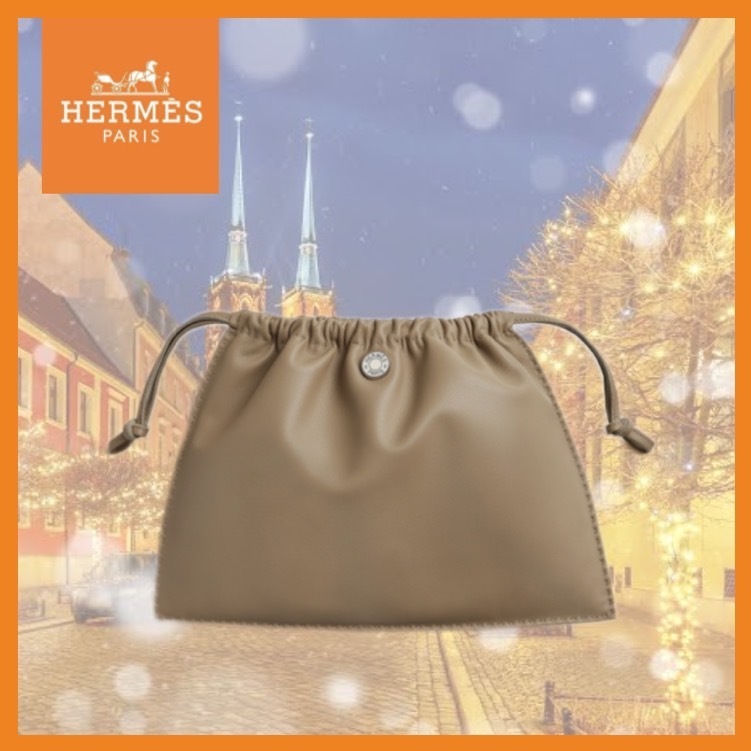 ＊大人気＊【HERMES】ピロポーチ ミニサイズ 巾着 エルメス