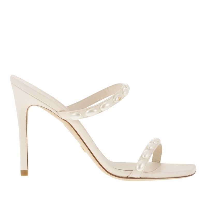 サンダル・ミュール Stuart Weitzman PEARLITA - Sandal with pearls (SH541 PY1)
