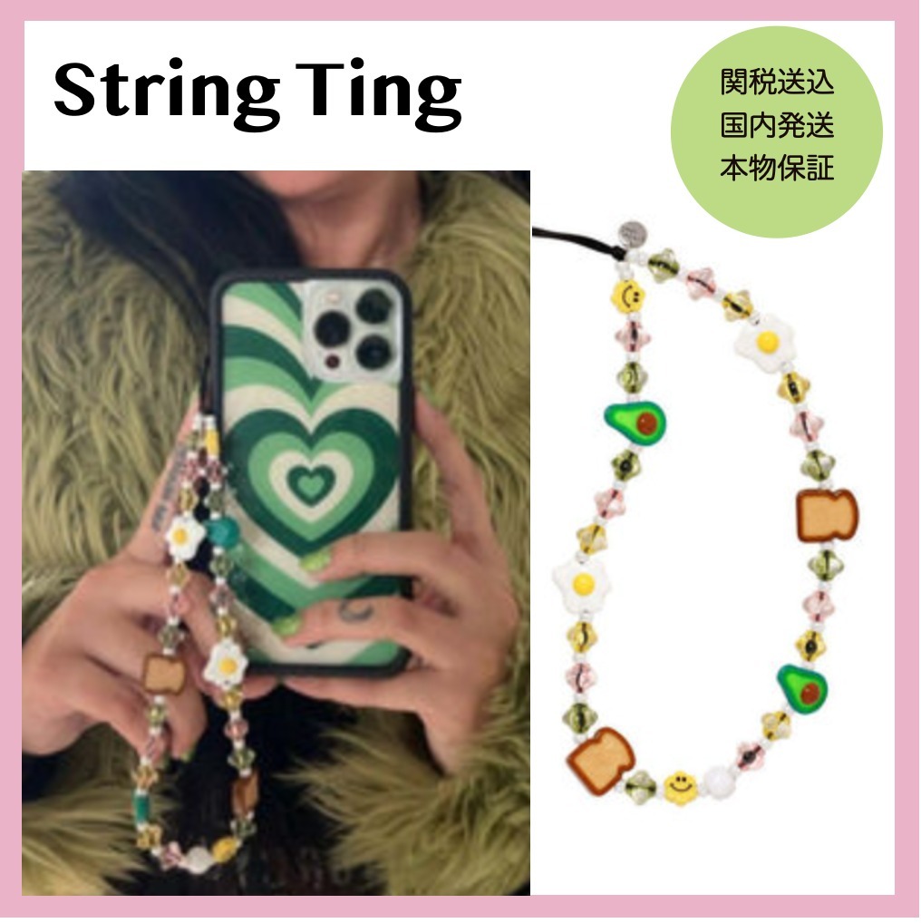 【String Ting】Breakfast club Wristlet Phone Strap 送関込