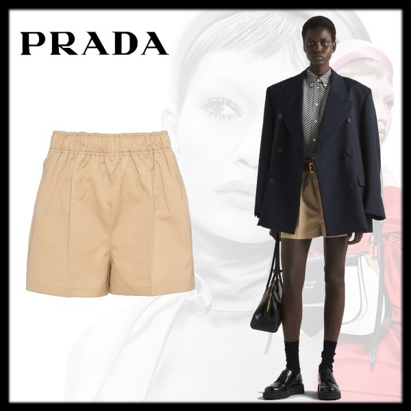 新作【PRADA】ポプリン バミューダ