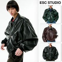 【ESC STUDIO】24SS★ buckle leather jacket