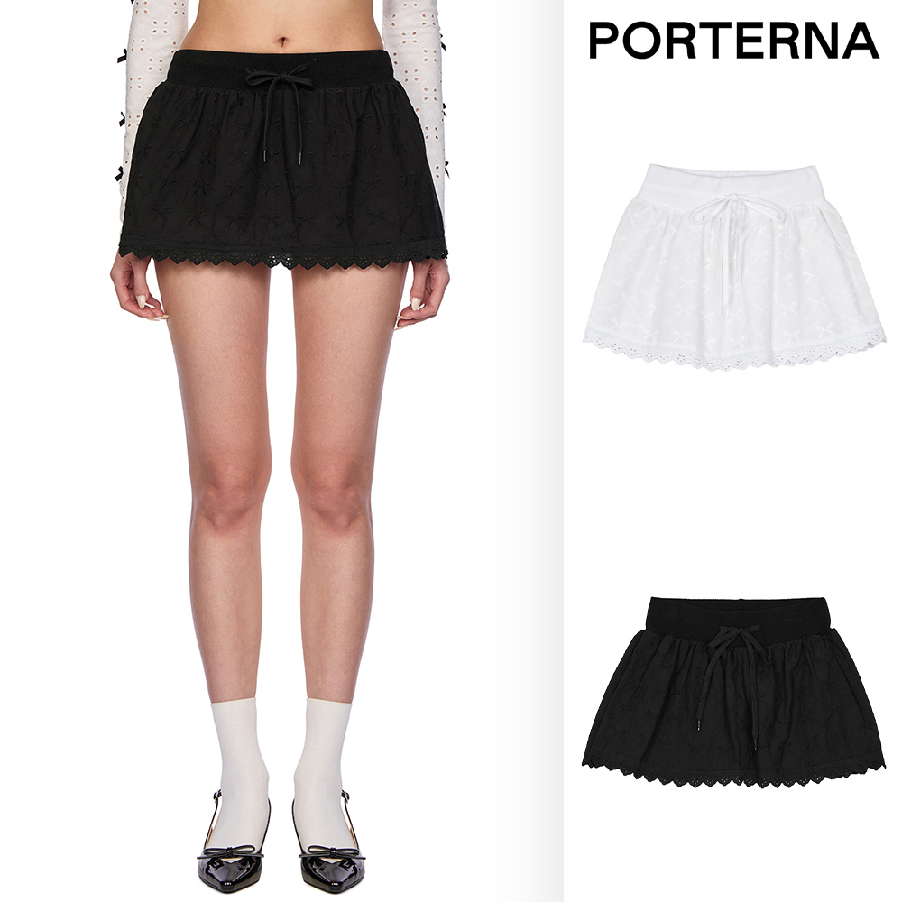 【PORTERNA】Roque Ribbon Short Skirt