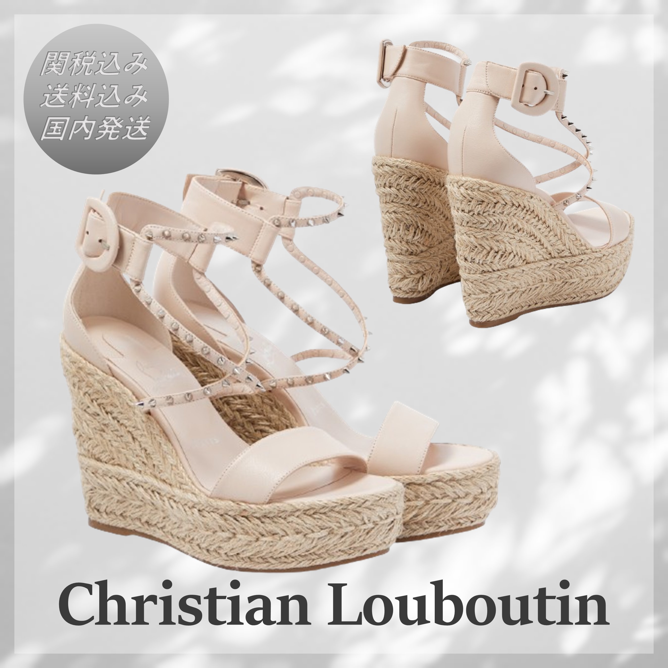 ■Christian Louboutin■スパイク120 エスパドリーユ ウェッジ