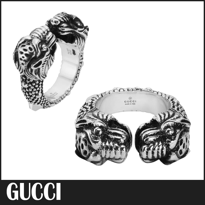 ☆送料関税込☆GUCCI タイガーヘッド シルバー925 リング 指輪