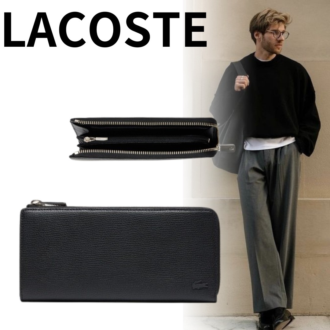 ■LACOSTE■ラコステデイリークロコLファスナーロングウォレット
