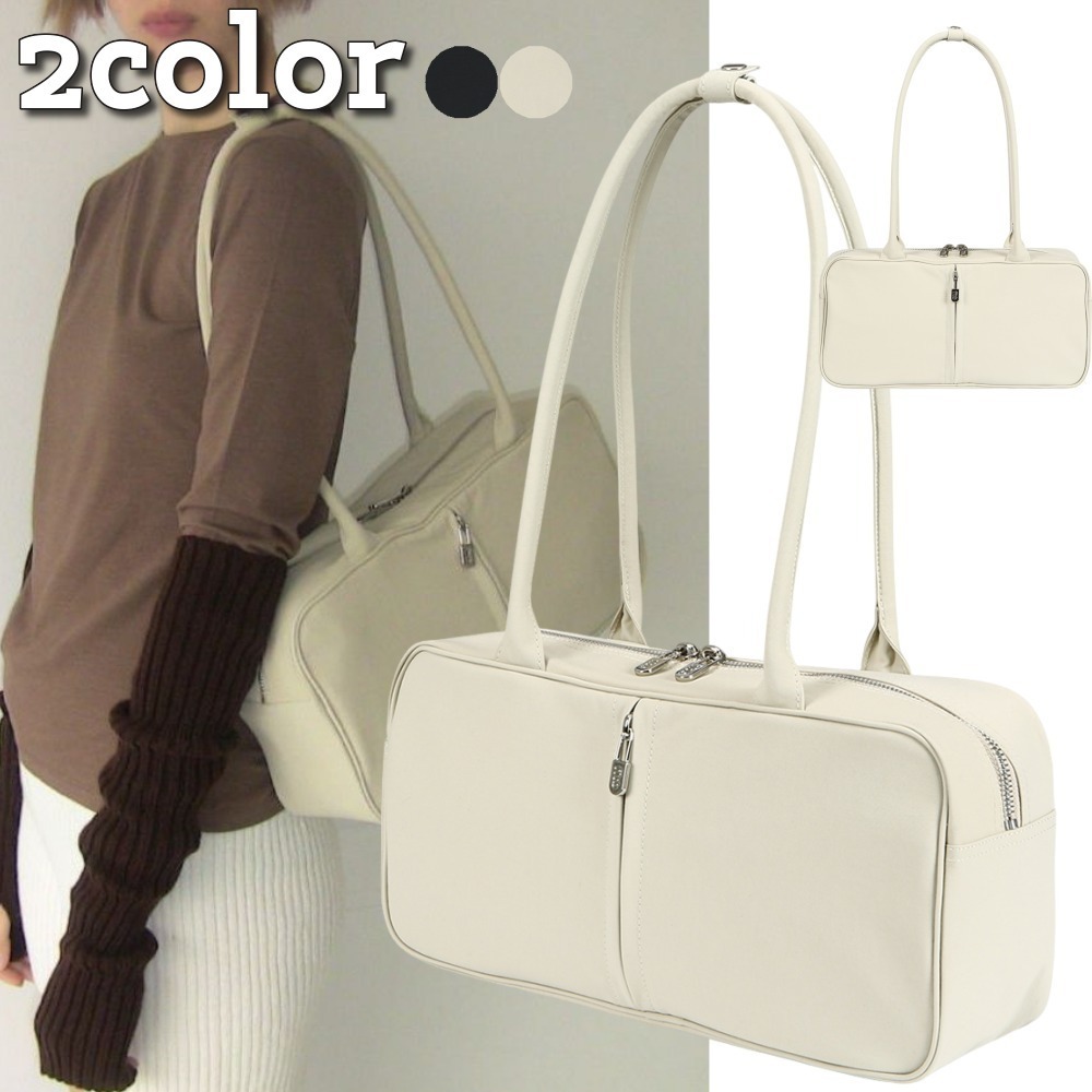 FILLINTHEBLANK★韓国★人気★Safety Pin Square Bag (beige)