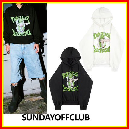 SUNDAYOFFCLUB Hoodies Unisex Street Style Long Sleeves Cotton Logo Hoodies