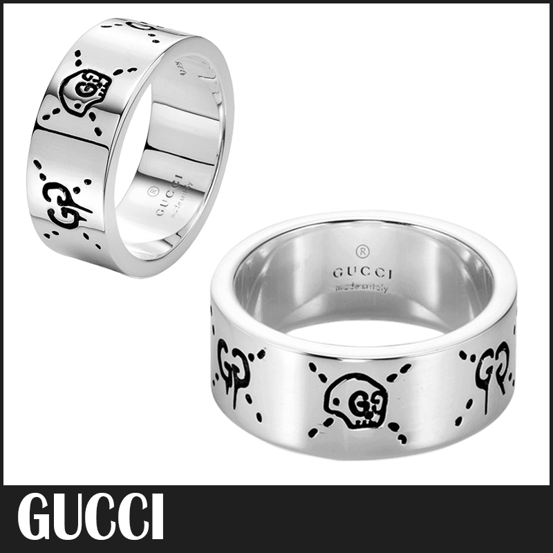☆送料関税込☆GUCCI ゴースト 9mm シルバー925 リング 指輪☆