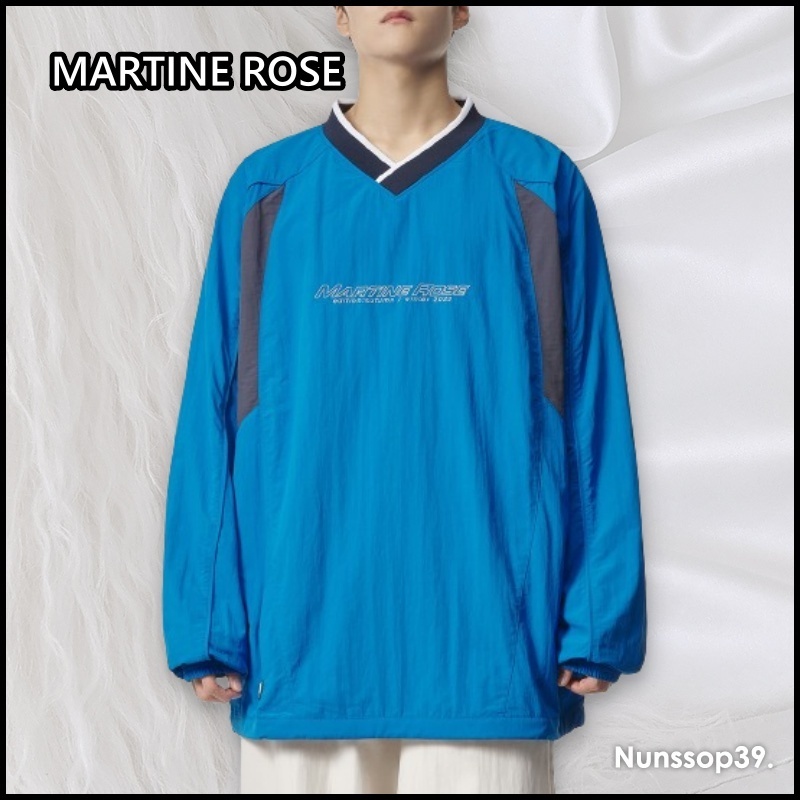 《MARTINE ROSE》 MRAW23136BRIBNV LOGO PRINT SWEATSHIRT