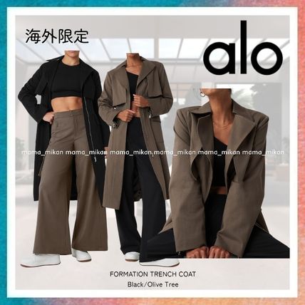 関税送料込【ALOYoga】トレンチコート コットン ジップ BE/BL/BR ALO Yoga(アロー) トレンチコート(レディース) - 海外通販のBUYMA