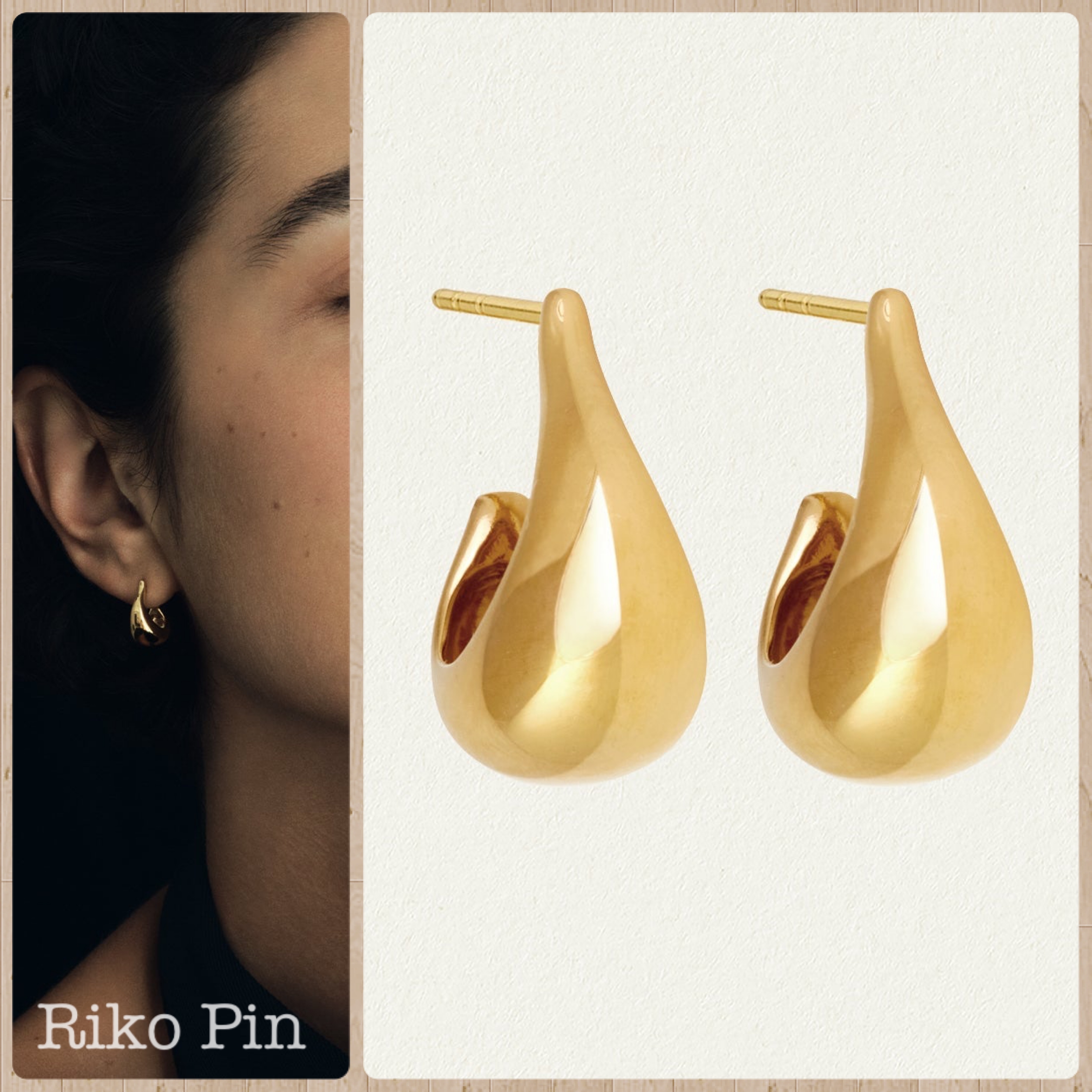 【TEMPLE OF THE SUN】Poppy ゴールドピアス/18k/MIRA